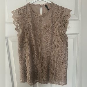 Cable & Gauge Lace Top size small